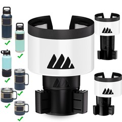 Integral Ultimate Expander Car Cup Holder – Adjustable Base – 1pack, White