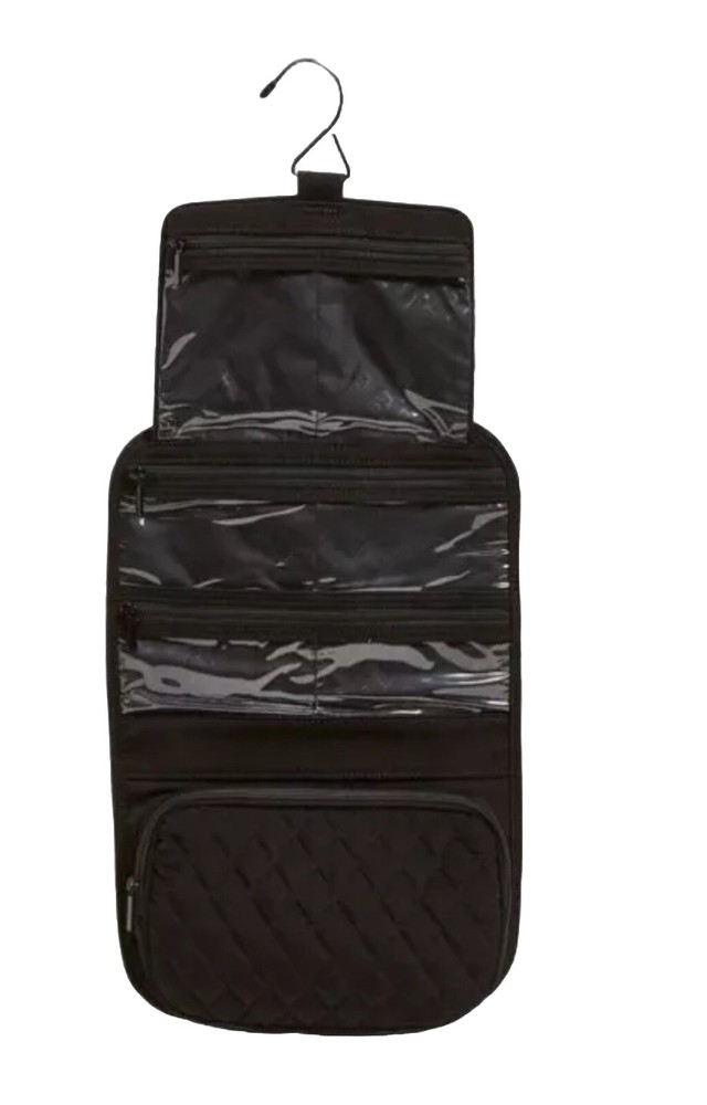 NWT Vera Bradley Medium Travel Organizer in Black Quilted Microfiber
