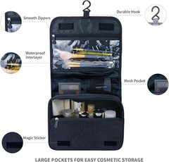 Large Waterproof Travel Toiletry Bag with Hanging Hook – Unisex Organizer