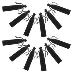 30 Pcs Soft Lint Fabric Pencil Pouches Drawstring Pen Bags For School And Travel