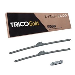 Gold 24&Prime; + 22&Prime; Automotive Replacement Windshield Wiper Blades (Set of Premium