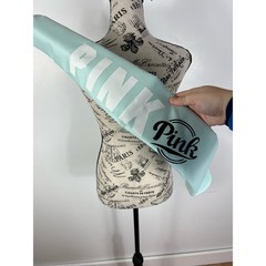 Victoria Secrets Pink light blue and white crossbody Insulated drink cooler bag