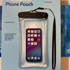(2 pack) Bluescape Universal Waterproof Phone Pouch ~ Cruise Pouch Black & Clear