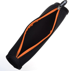 Neoprene Case Bag Holder Zipper Pouch for Stylus Pen, Black Color with Orange Zi