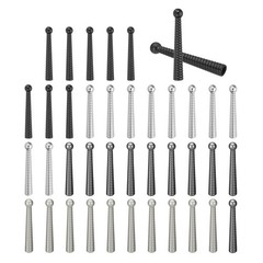 For Bolo Tie, 40Pcs 2&Prime; Alloy Replacement Bearings, Black/Grey/Silver