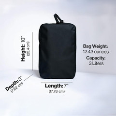 Water-Resistant Compact Travel Toiletry Bag – Black Dopp Kit