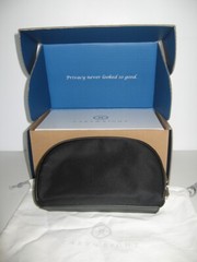 Cartwright Luxury Lockable Bag Pouch Case The Clam Nylon/Leather Black NEW box