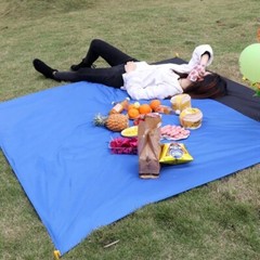 Large Beach Towel Sand Resistant Picnic Mat Blue 2M X 2.1M