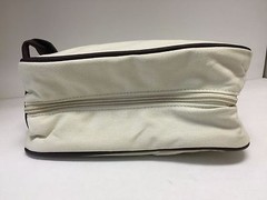 Canali Cream Toiletry Bag Shaving Kit Zipper Cosmetic Makeup Case Lot of 25