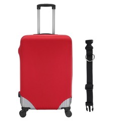 Travel Luggage Cover S(21-22 Inch) Washable Elastic Suitcase Covers Red