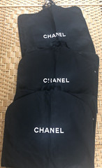 CHANEL Fabric Garment Foldable Black Storage Travel Bag 23&rsquo;X40&Prime;