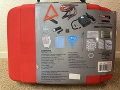 Bridgestone Auto Safety Emergency Kit with Tire Inflator, 50 Pieces