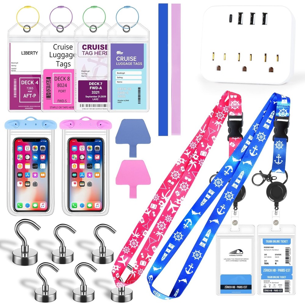 Cruise Essentials 2026: Non-Surge Power Strip, Magnetic Hooks, Luggage Tags & Mo