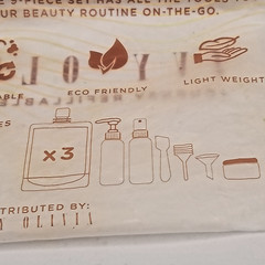 Ivy Olivia Journey 9 Piece Refillable Travel Kit TSA Approved New In Ziplock Bag