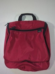 L.L. Bean Red Travel Toiletry Bag Storage Organizer College Make Up Tooth