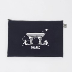 TO&FRO ABC Pouch A4 Hometown Navy Nylon Water-Repellent Organizer Japan