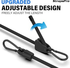 Adjustable Bungee Cords, Upgrade Cord with 36 inch, 6pcs, Black