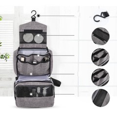 Toiletry Bag Multiple Compartments 3-Sections 8.5&Prime;x5.5&Prime;x3.5&Prime; Purple NEW
