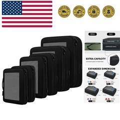 4 Set/6 Set/8 Set Compression Packing Cubes Travel Accessories Expandable Pac…