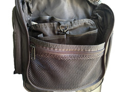 LL Bean Toiletry Bag Hanging Organizer Black Med Shower Caddy Zip Compartments