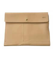 Mark And Graham Leather Tech Envelope Light Sand Every Day Monogram AKS
