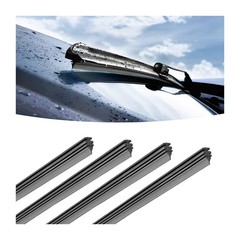 4 Pieces Car Wiper Blade Replacement Strip, 32&Prime; Rubber Frameless Windshield