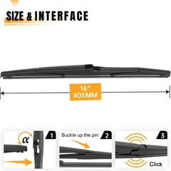 16&Prime; Rear Wiper Blade Replacement for Lexus RX350 RX450h RX350L