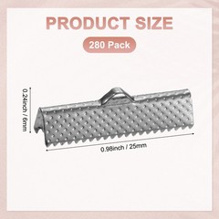 280pcs 25mm ribbon finishes with DIY clip, black dots