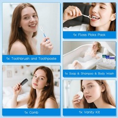 Travel Toiletry Kits – 40-Pack Disposable Hygiene Essentials, Individually Wrapp