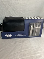 Dockers Black Travel Kit & Manicure Gift Set Black Zip Up Shaving Grooming NEW