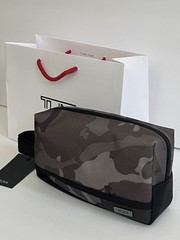 Tumi City Map Camo Black Medium Kit Travel Accessory Zipper Pouch Bag