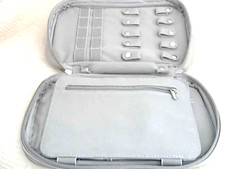 Storage Lab Lg Jewel Zip Travel Case Lt Grey Multi Snap Dwns Zip Compts