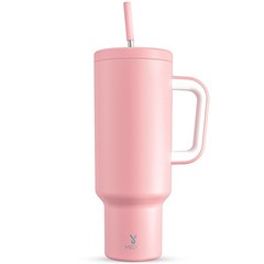 Meoky 40 oz Tumbler Travel Mug Handle Lid Straw Stainless Steel
