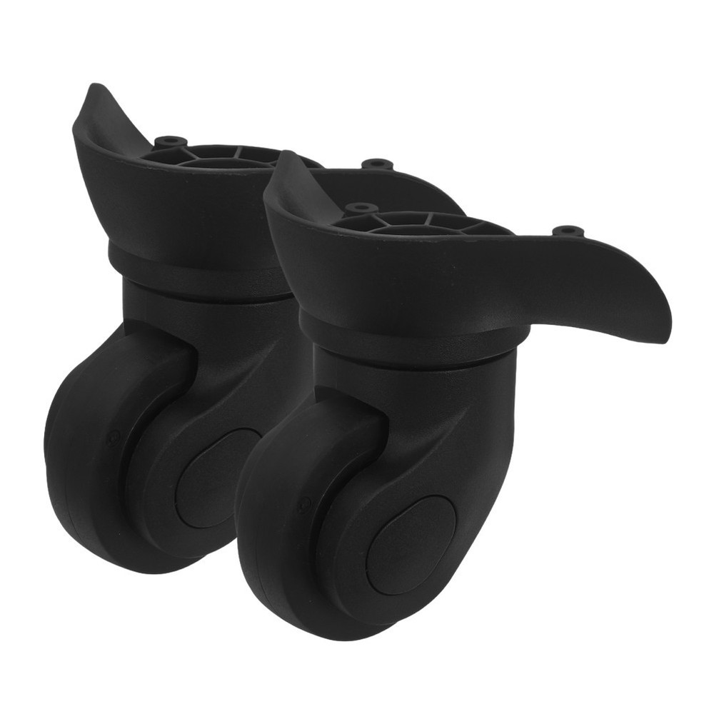 2Pcs Durable Swivel Luggage Replacement Wheels for Travel Bags Black Material