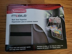 Rubbermaid Mobile Back Seat Car Organizer Kids Passenger Fold Down Tray Pockets