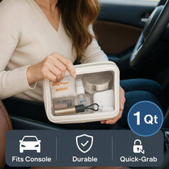 Color-Edged Clear Travel Toiletry Bag, TSA Approved for Hassle-Free Airport Secu