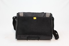 Targus Men’s Small Travel Crossbody Bag with Strap Black with Gray Trim