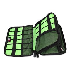 BUBM Double Layer Travel Gear Organizer Electronics Accessories Bag (M, Black)