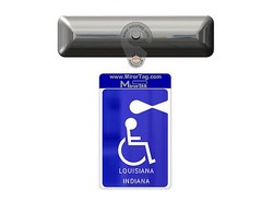 LA & IN states Handicap Tag/Placard/Card Holder & Protector- ON & OFF in a Snap