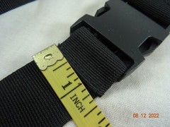 Luggage Strap Suitcase Adjustable Strap Black 1.5&Prime; x 42&Prime; Buckle