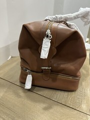 mark and Graham Leather Zipper Overnighter Travel Carry on Weekender monogrammed