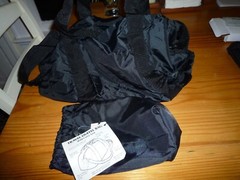 Black Zippered Travel or Sports Duffel Bag with Carry Sack 19&Prime;W x 10&Prime; H x 9&Prime;D