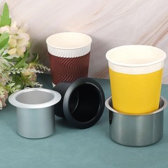 uxcell 4 Pcs 201 Stainless Steel Drop-in Cup, 2.28&Prime; x x 3.2&Prime;, Silver