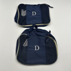 Mark Graham 7 Piece Packing Cube Set Travel BlueMonogram Letter D Gray NWOT