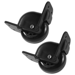 Replacement Rubber Wheels for Suitcase Silent Smooth Swivel Black