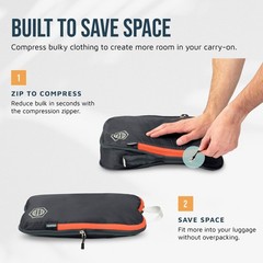 Compression Packing Cubes for Carry-On Travel 6-Pack Ultralight Ripstop
