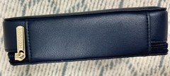 MISSONI Never Used Navy Leather Embossed Amenity Travel Kit/Cosmetic Zip-Case