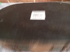 Leather Case Felt Lined Oval Shaped Pre-owned Storage Box