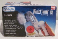 Virella Dual Voltage MicroJet Steamin&rsquo; Iron (2 in 1 Steamer & Iron) New In Box!