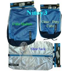 Eagle Creek Pack It Travel Organizer Shoe Sac-Clean/Dirty-Medium Cube 3 Piece